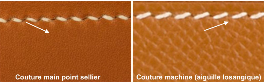 comparaison cousu sellier et piqûre machine